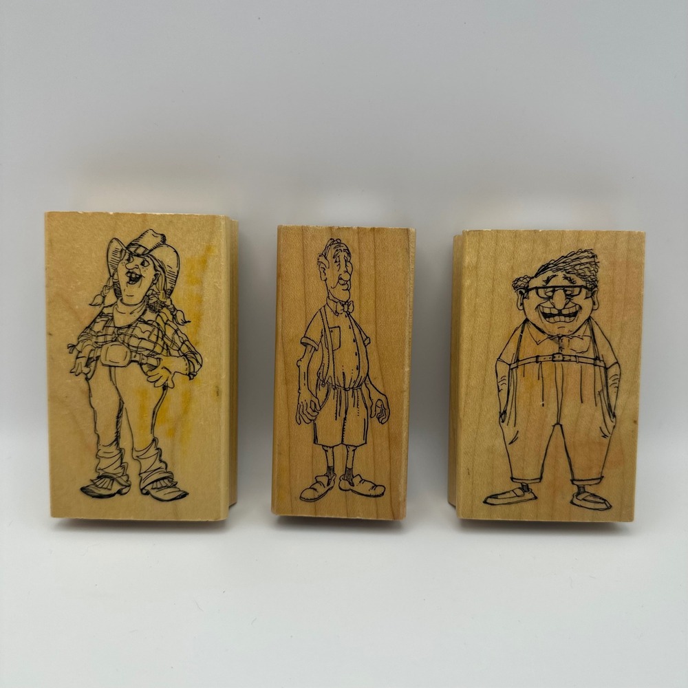 Art Impressions Funny Old Man Melvin J-1620 Sadie K-1695 Wood Rubber Stamp
Lot